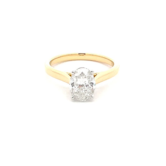 Oval Shaped Diamond Solitaire Ring - 1.50cts  Gardiner Brothers   