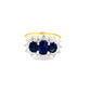 Oval Shaped Sapphire and Diamond Cluster Style Ring  Gardiner Brothers   