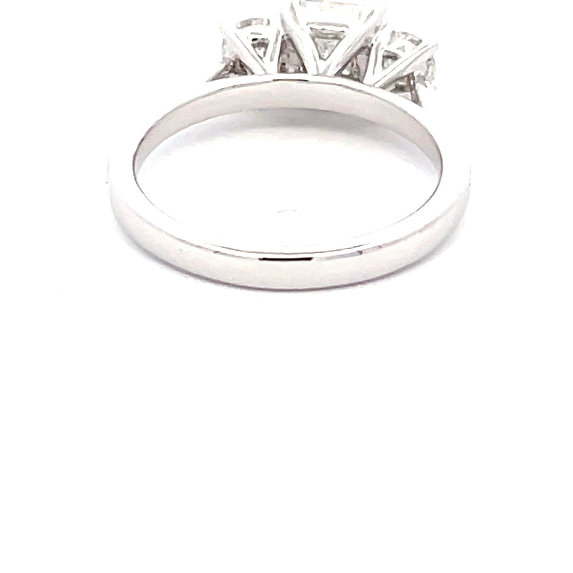 Princess and round brilliant cut diamond 3 stone ring - 1.36cts  Gardiner Brothers   