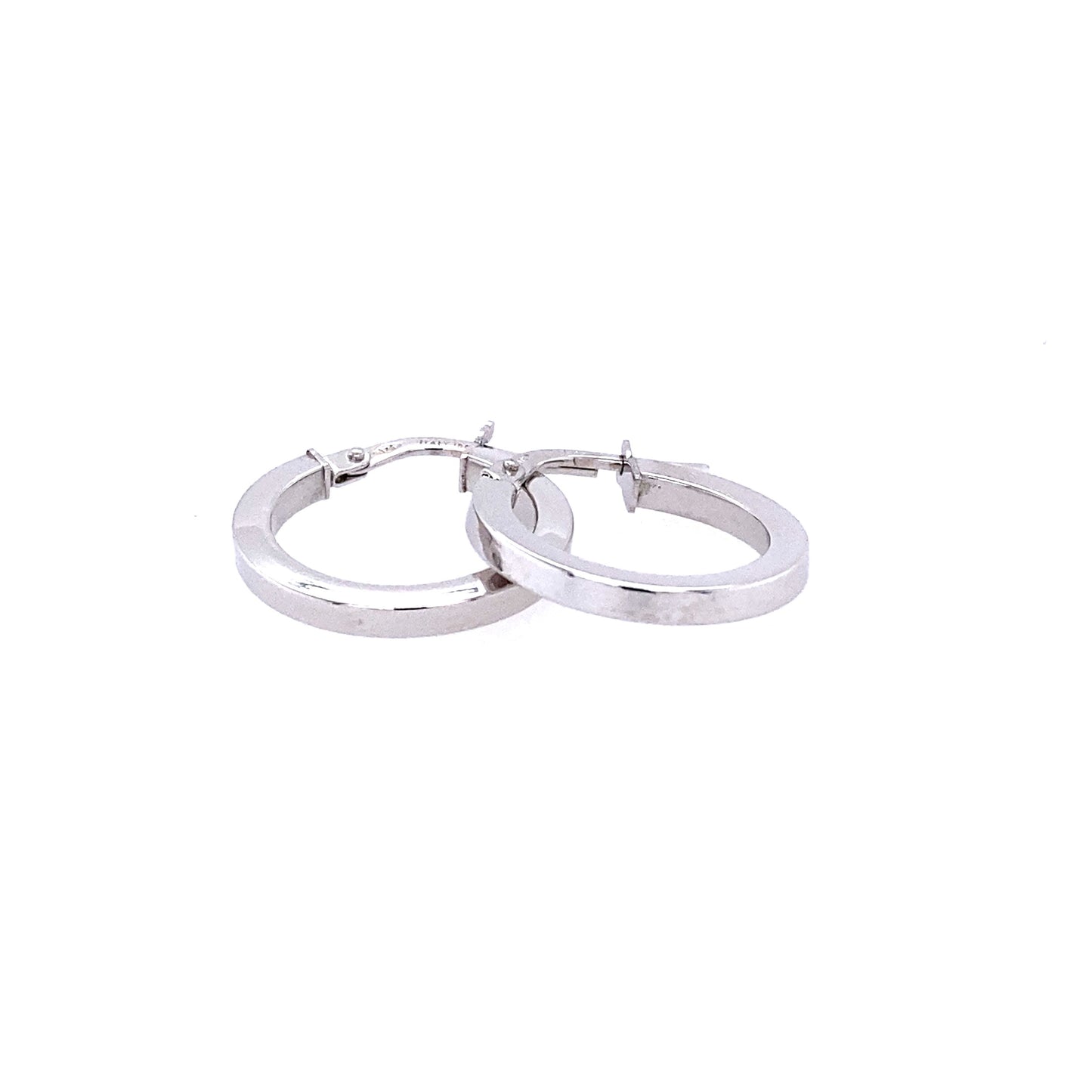 White Gold Hoop Earrings  Gardiner Brothers   