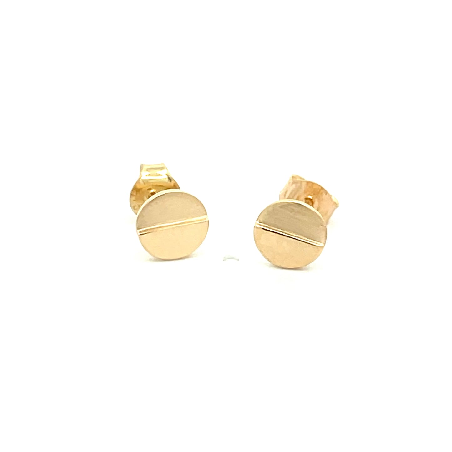 Yellow Gold Screw Design Earring  Gardiner Brothers   