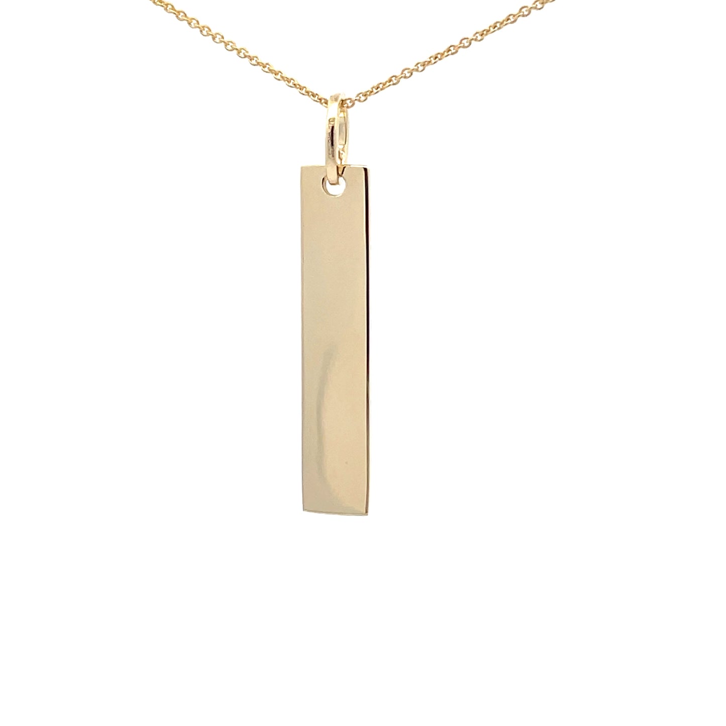 Yellow Gold Stick Pendant  Gardiner Brothers   