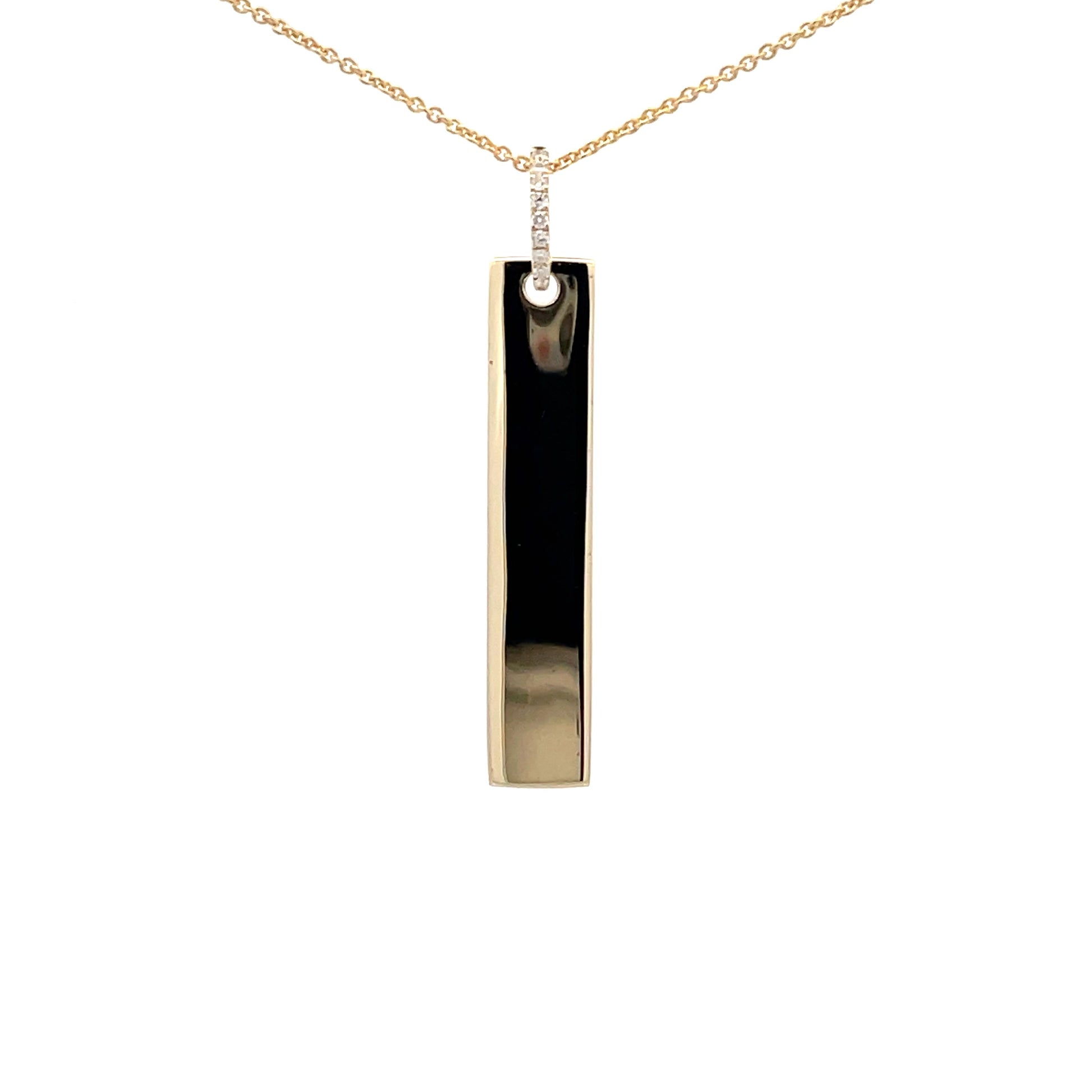 Yellow Gold Stick Pendant  Gardiner Brothers   