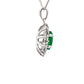 Emerald and Round brilliant cut diamond cluster style pendant  Gardiner Brothers   