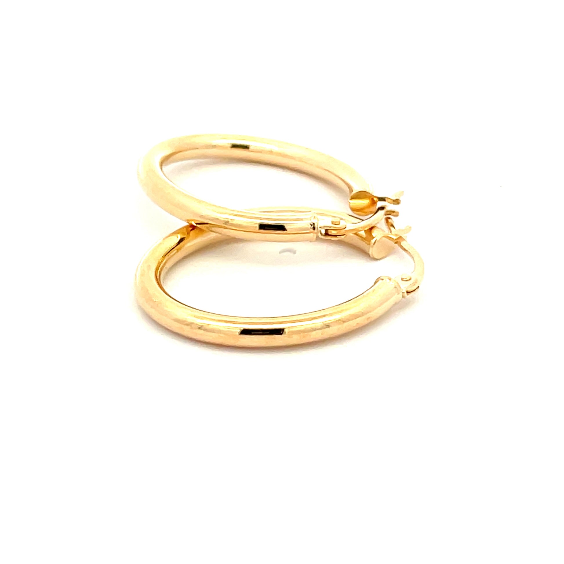 Yellow Gold Tubular Hoop Earrings  Gardiner Brothers   