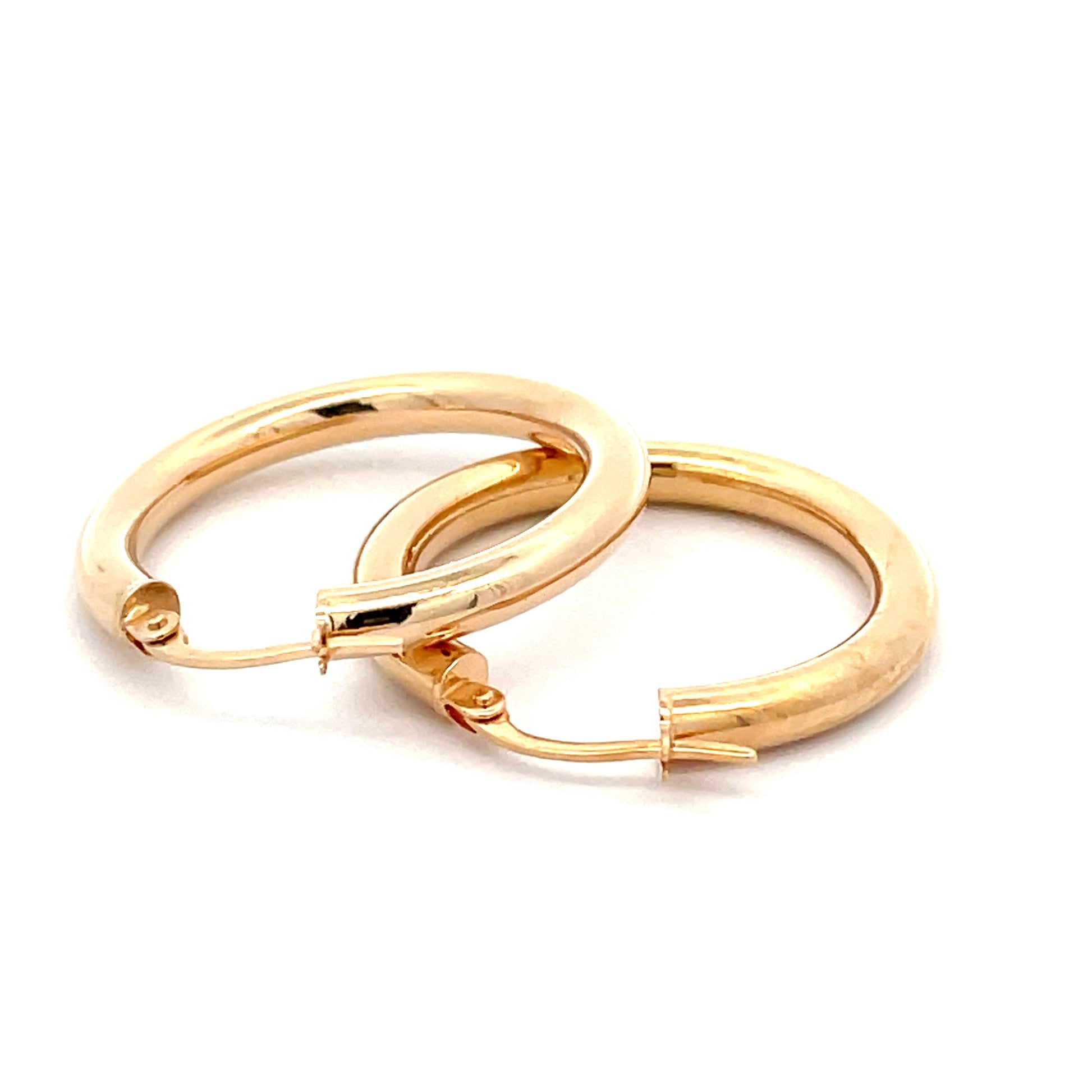 Yellow Gold Circular Hoop Earrings  Gardiner Brothers   