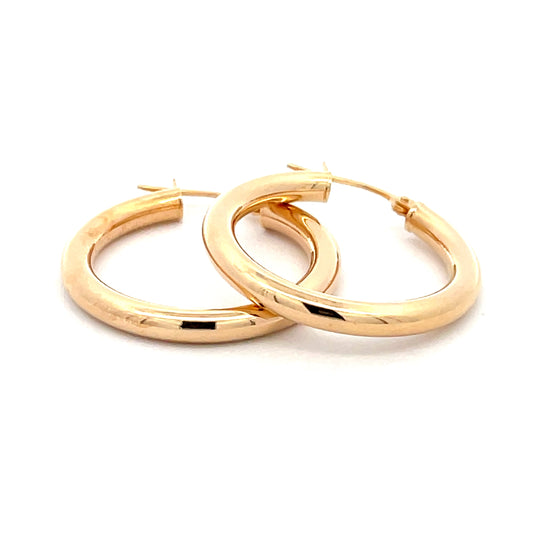 Yellow Gold Circular Hoop Earrings  Gardiner Brothers   