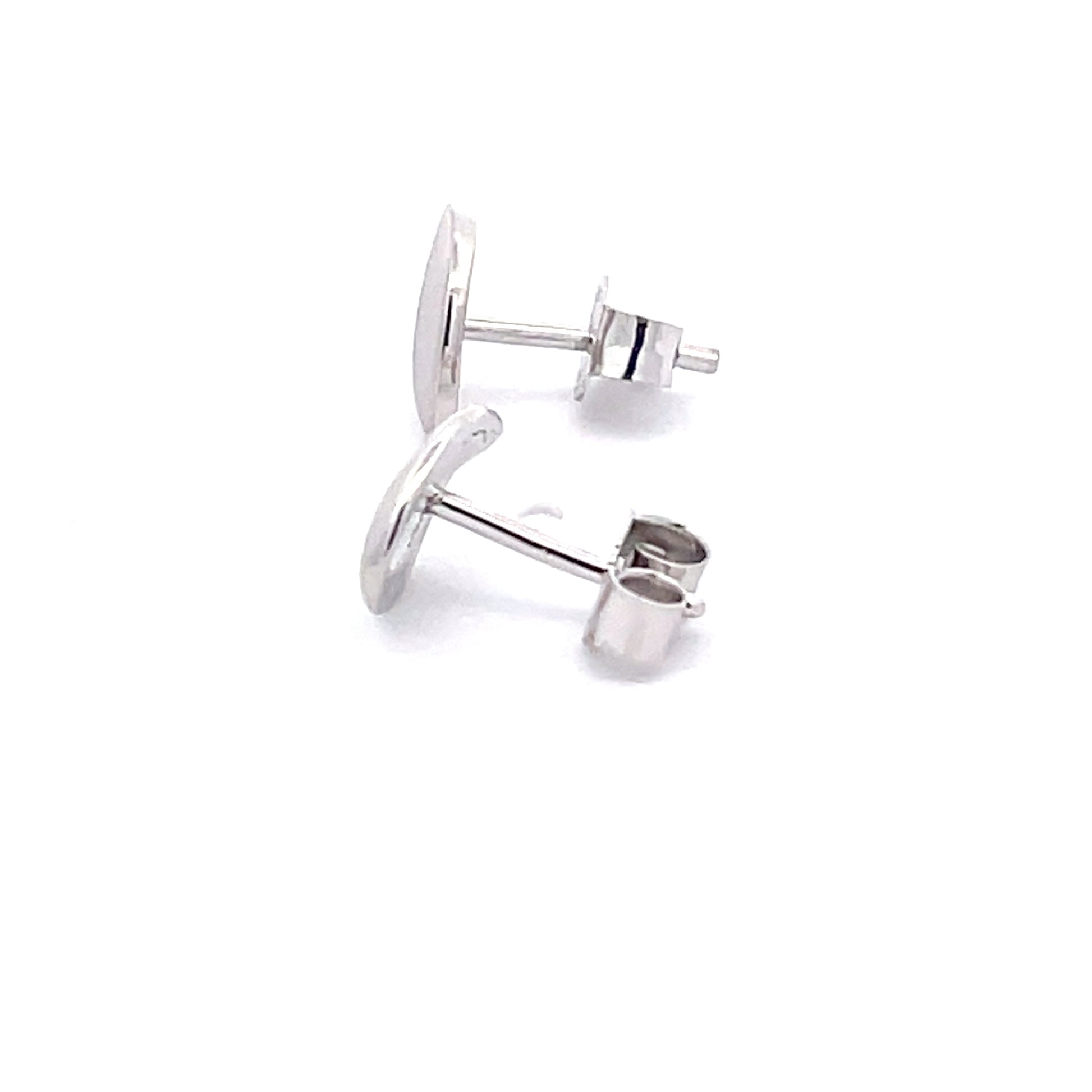 White Gold Ribbon Stud Earring  Gardiner Brothers   