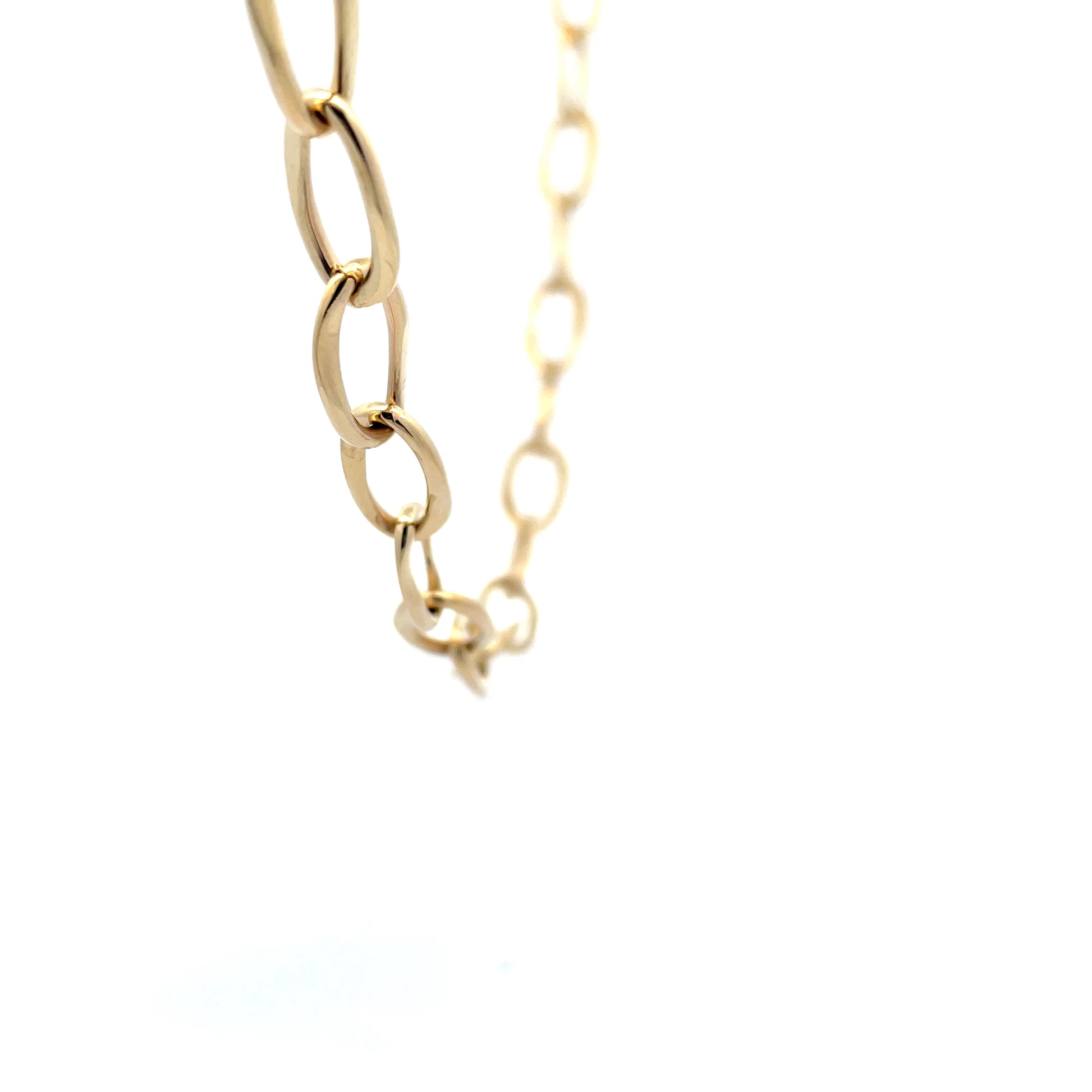 Yellow Gold Wavy Link Style Necklace  Gardiner Brothers   