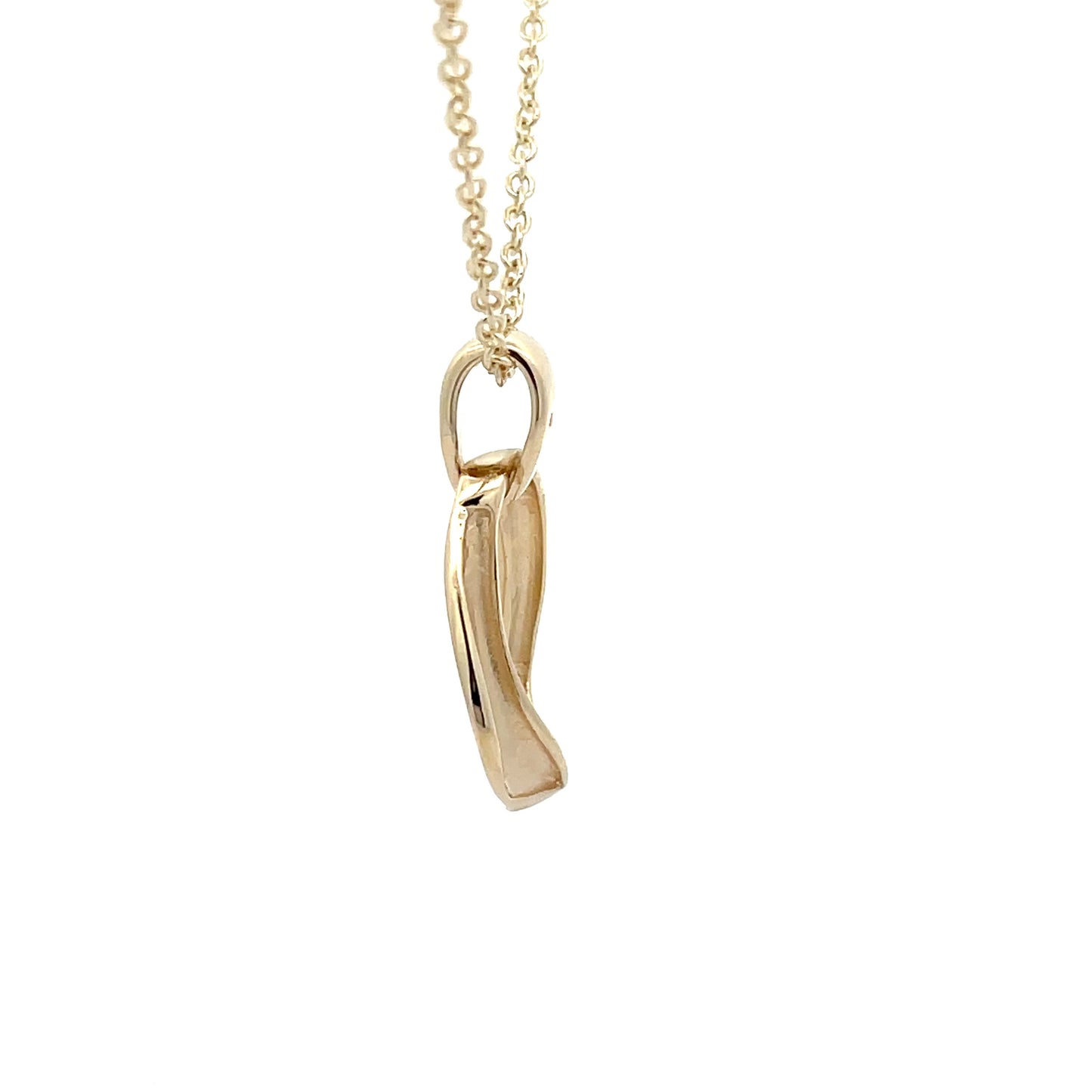 Yellow Gold Ribbon Style Pendant  Gardiner Brothers   