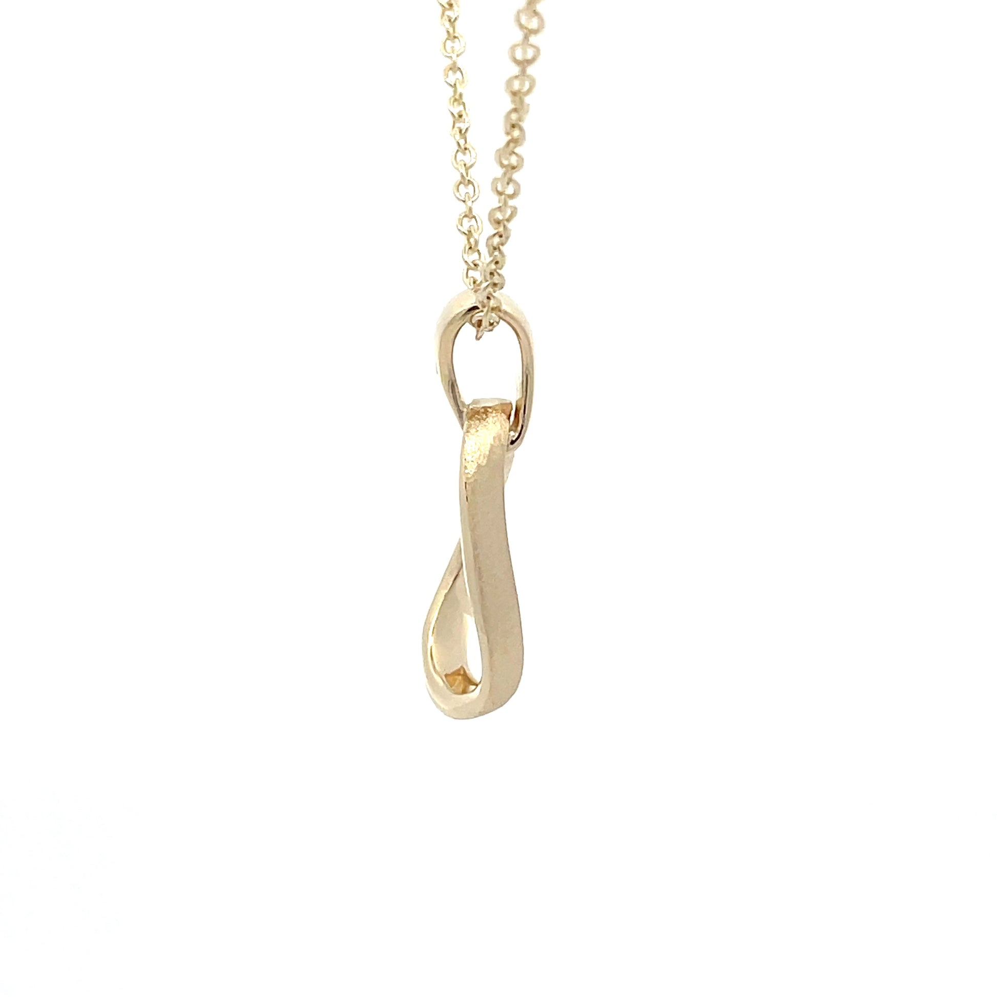 Yellow Gold Ribbon Style Pendant  Gardiner Brothers   