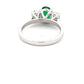 Emerald and Oval Shaped Diamond 3 Stone Ring  Gardiner Brothers   