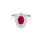 Ruby and Round Brilliant Cut Diamond Cluster Style Ring  Gardiner Brothers   