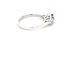 Ruby and Round Brilliant cut diamond 3 stone ring  Gardiner Brothers   