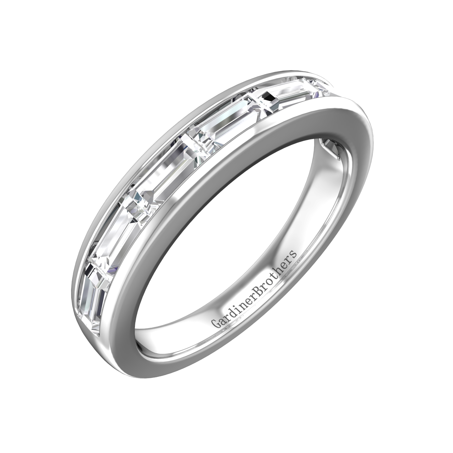 Baguette Cut Diamond Wedding Band  gardiner-brothers   