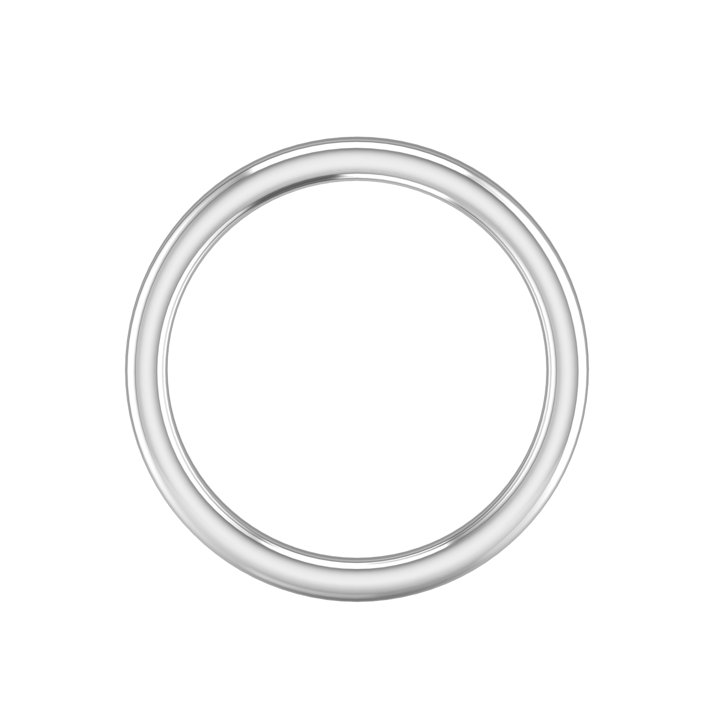 Plain Wedding Band With A Flat Outside and Rounded Edges Gardiner