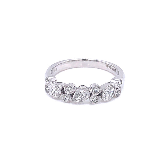 Diamond Pear and Brilliant Cut Eternity Ring  gardiner-brothers   