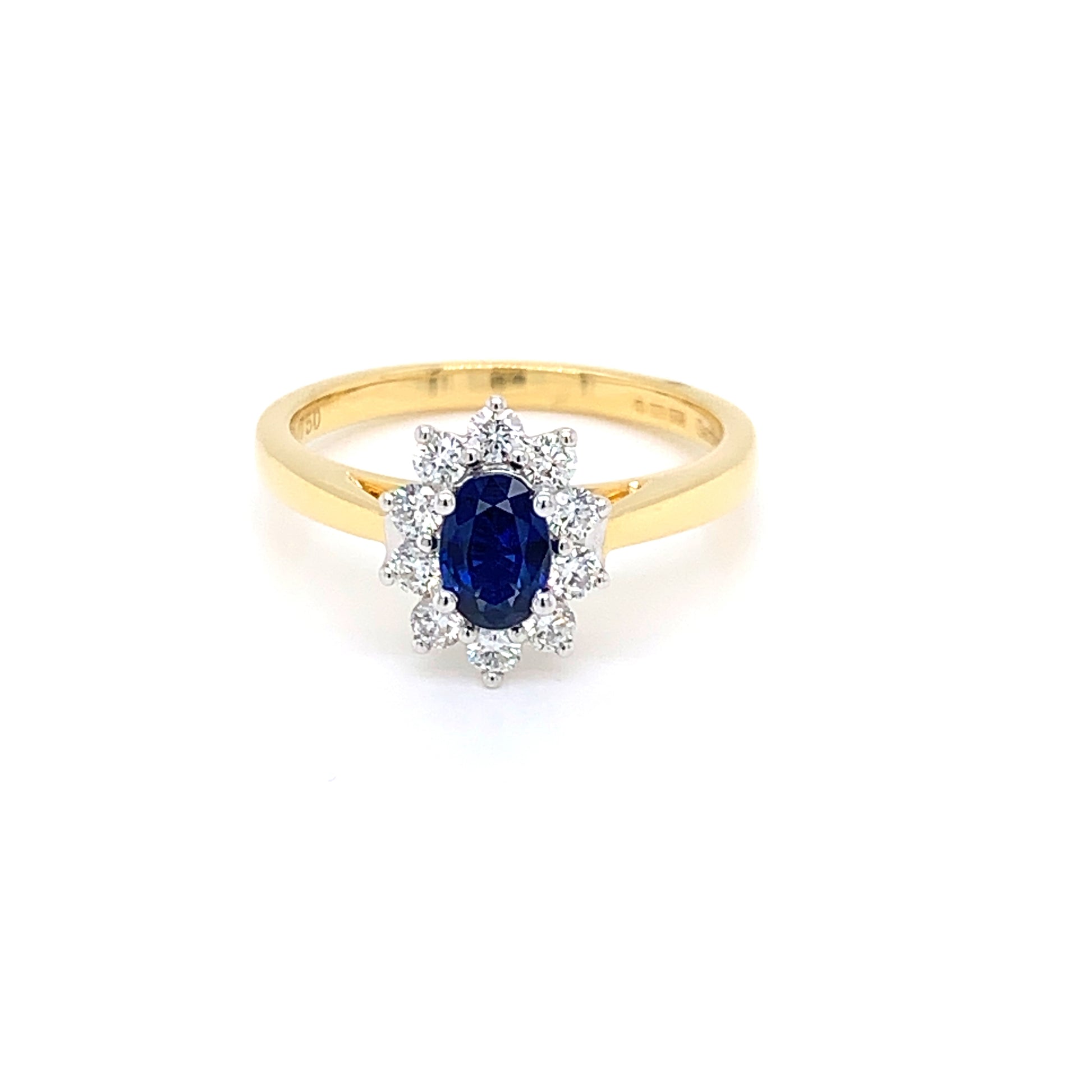 Sapphire and Diamond Cluster Ring  gardiner-brothers   