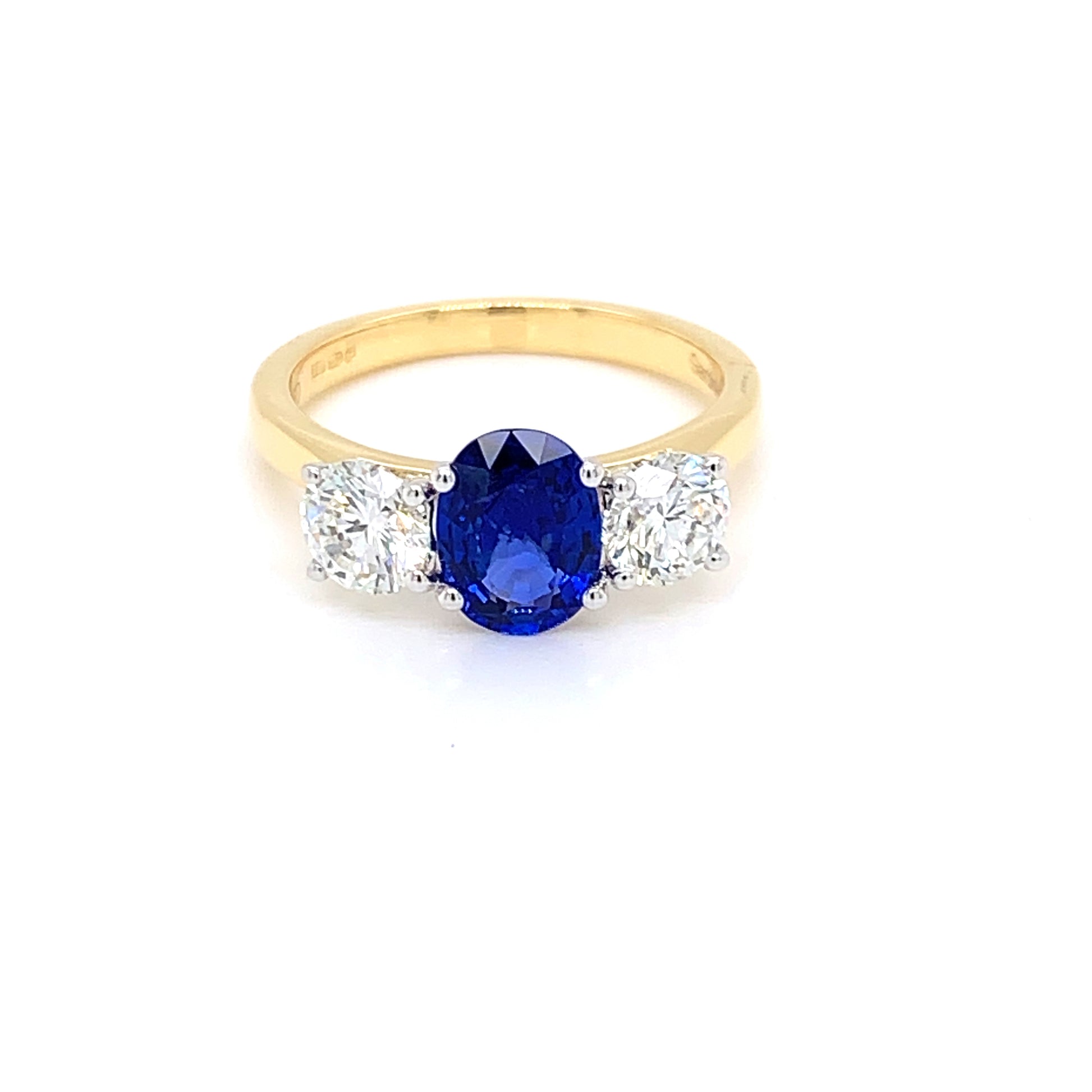 Sapphire and Diamond 3 Stone Ring  gardiner-brothers   