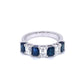 Octagonal Sapphire and Emerald Cut Diamond Ring  Gardiner Brothers   