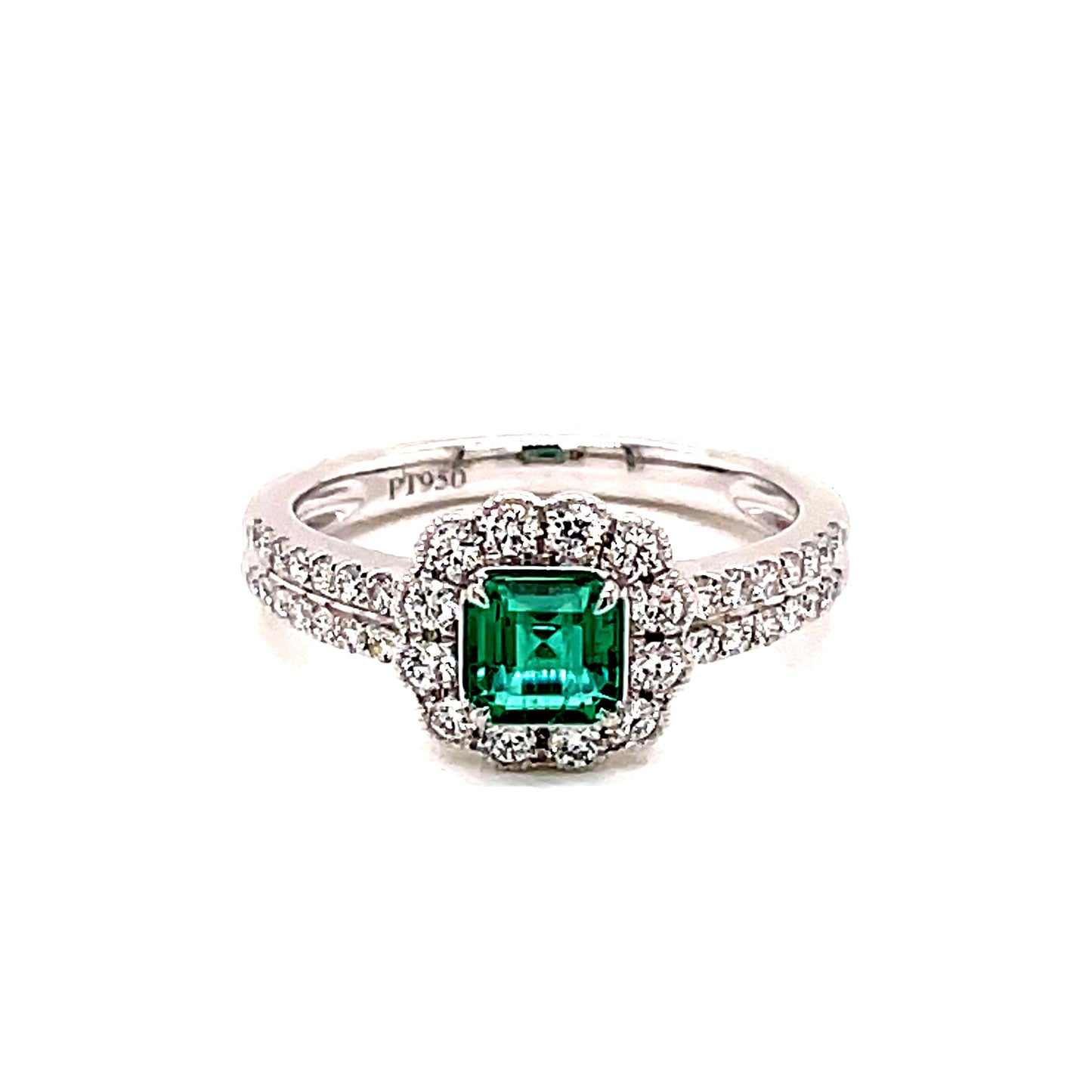 Emerald and Diamond Vintage Style Ring  Gardiner Brothers   