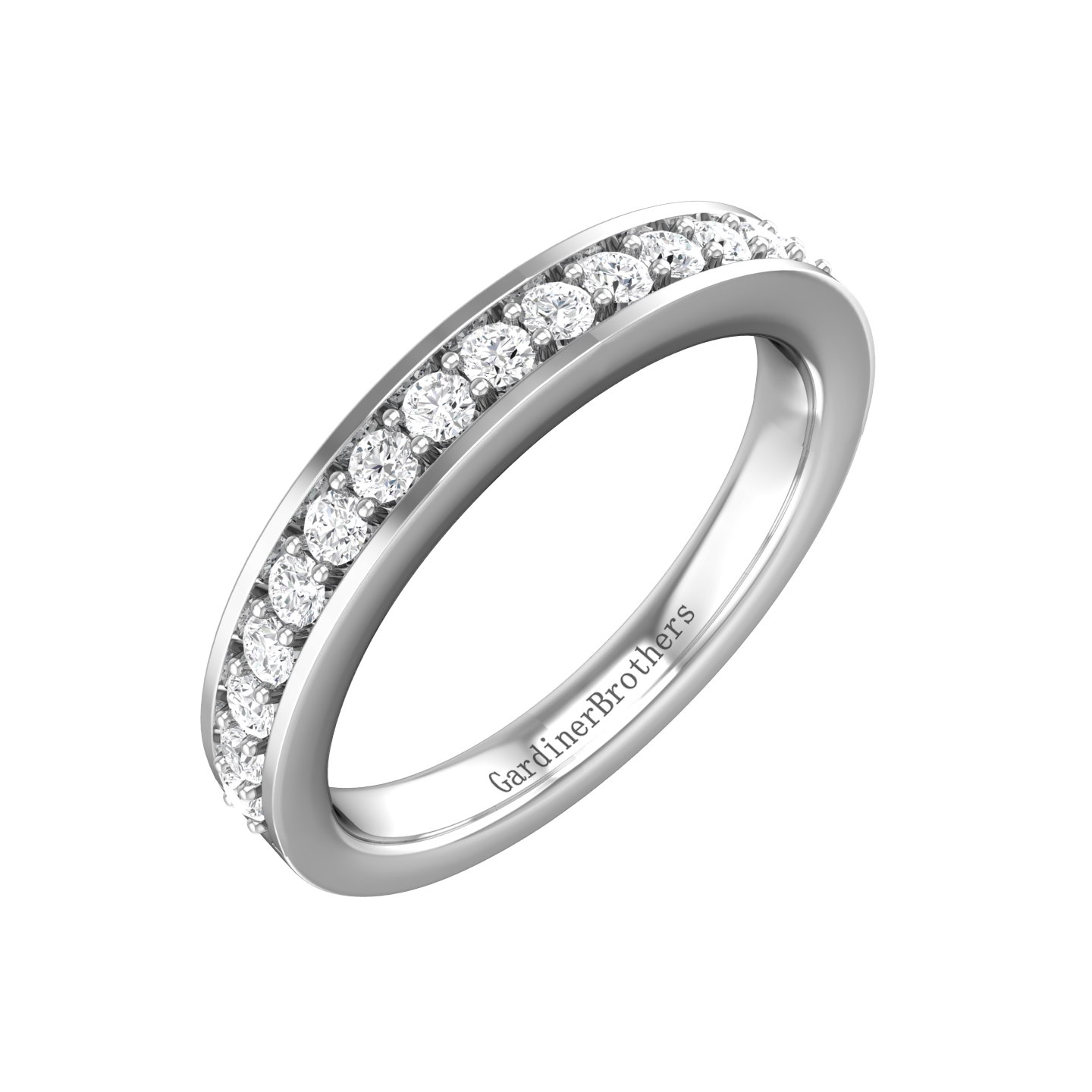 Diamond Set Pavé Style Wedding Band  gardiner-brothers   