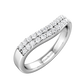 Double Row Curved Shaped Wedding Band Gardiner Brothers Platinum 0.30cts
