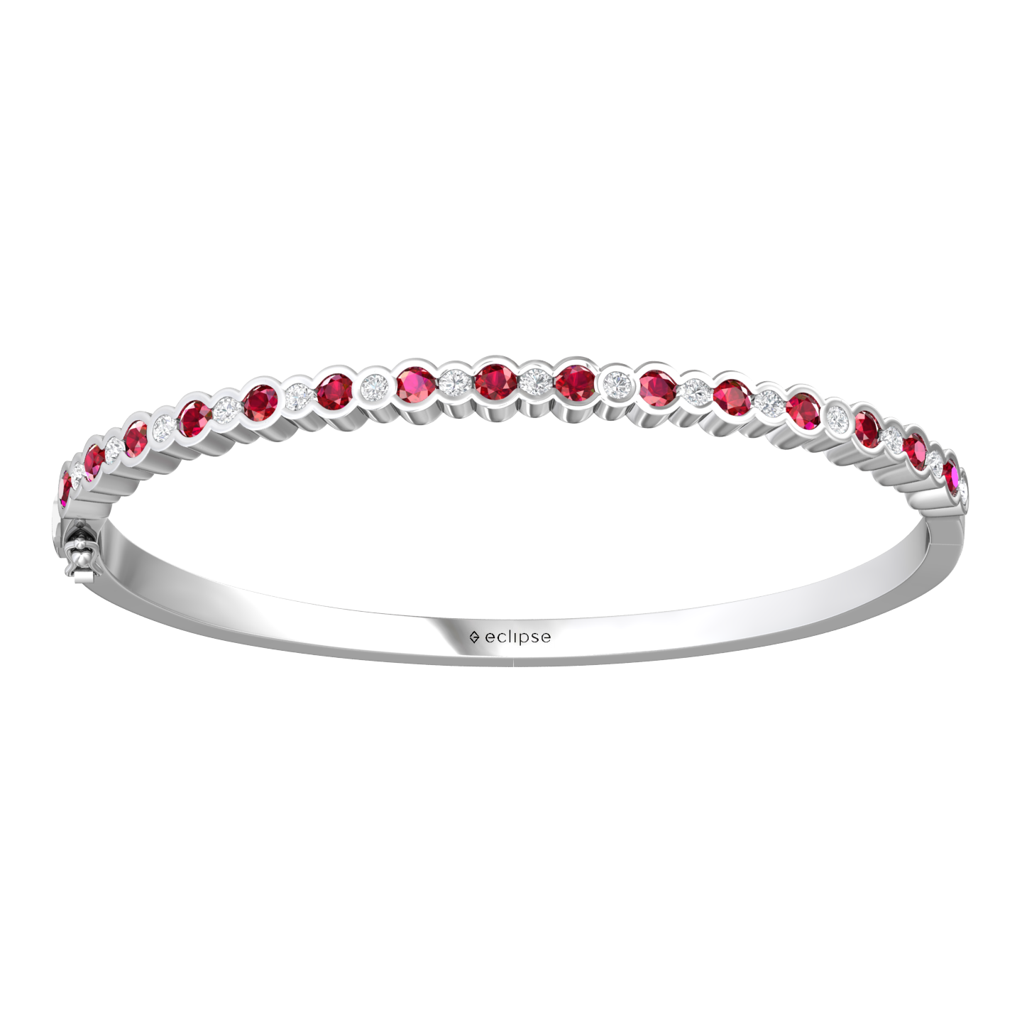 Eclipse Collection Ruby and Diamond Bangle  Gardiner Brothers   