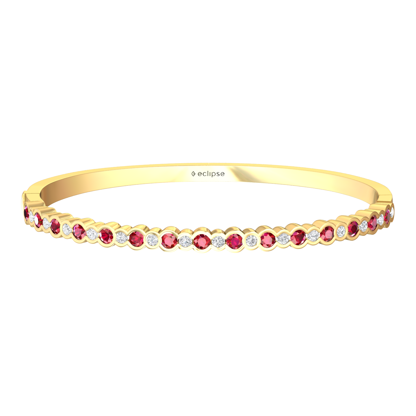 Eclipse Collection Ruby and Diamond Bangle  Gardiner Brothers   