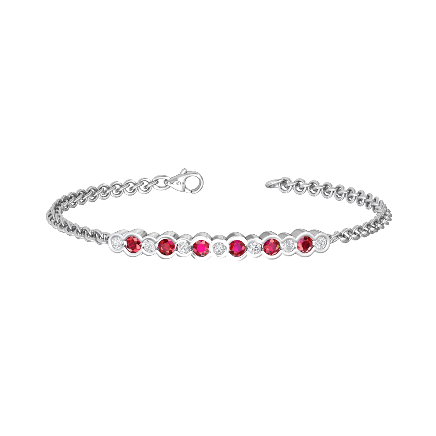 Eclipse Collection Ruby and Diamond Bracelet  Gardiner Brothers   