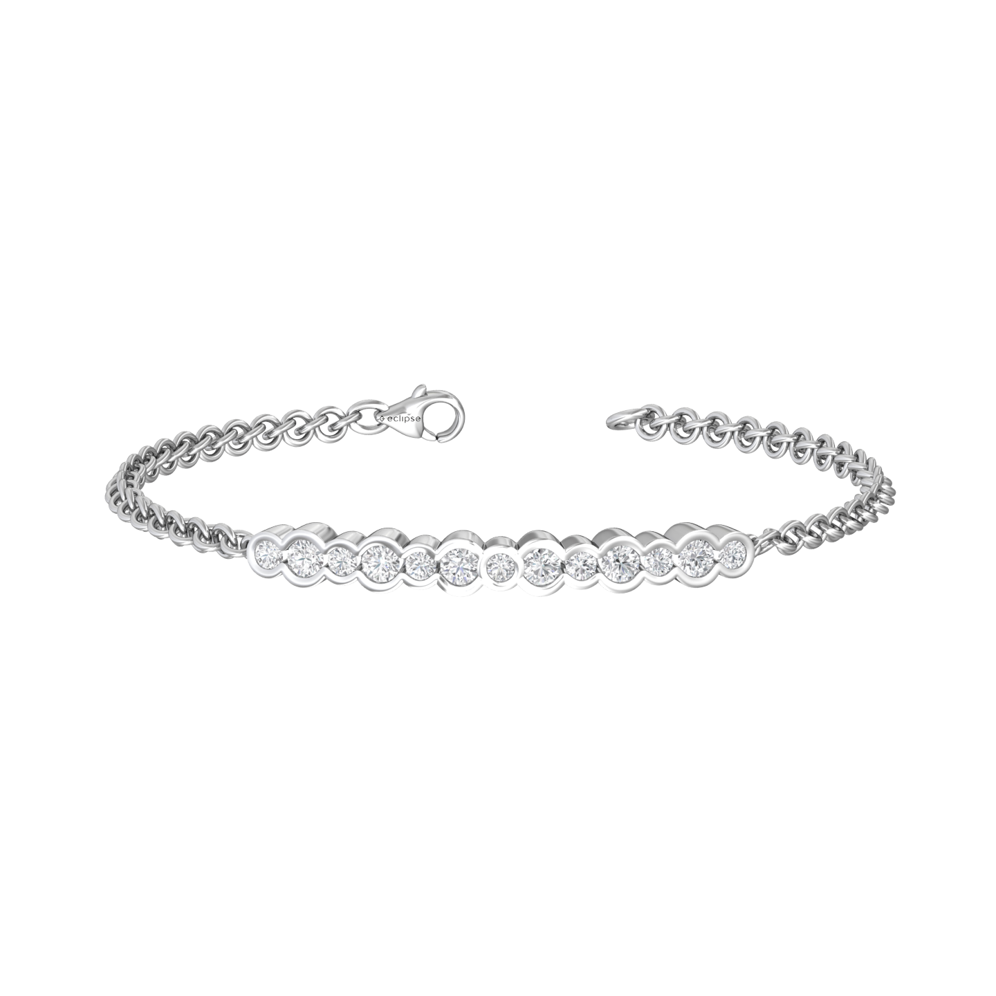 Eclipse Collection All Diamond Bracelet  Gardiner Brothers   