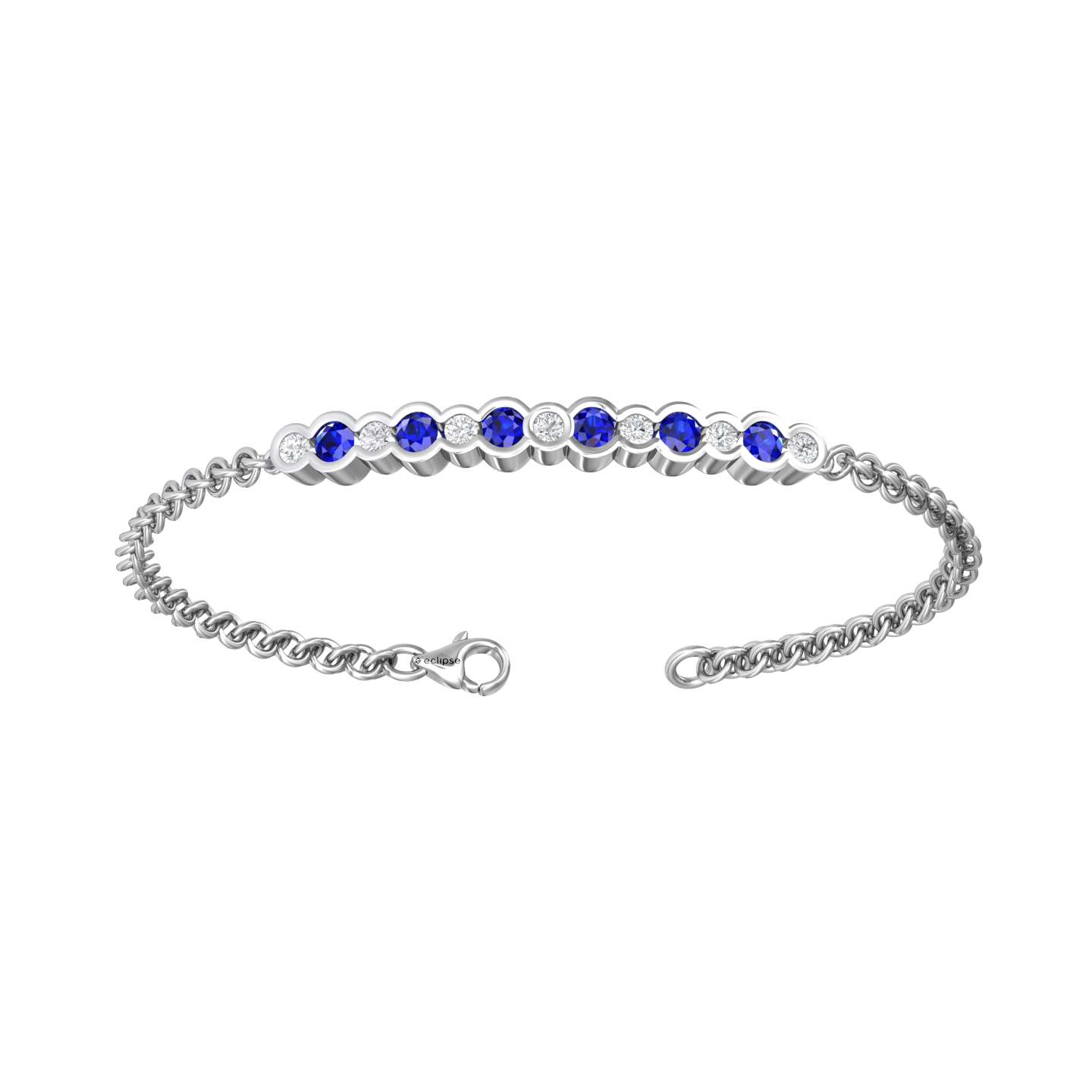 Eclipse Collection Sapphire and Diamond Bracelet  Gardiner Brothers   