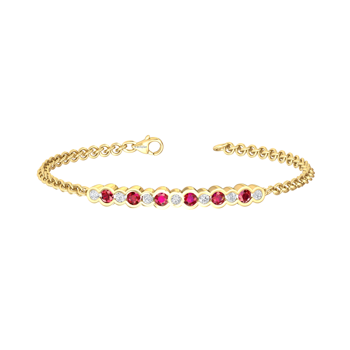 Eclipse Collection Ruby and Diamond Bracelet  Gardiner Brothers   