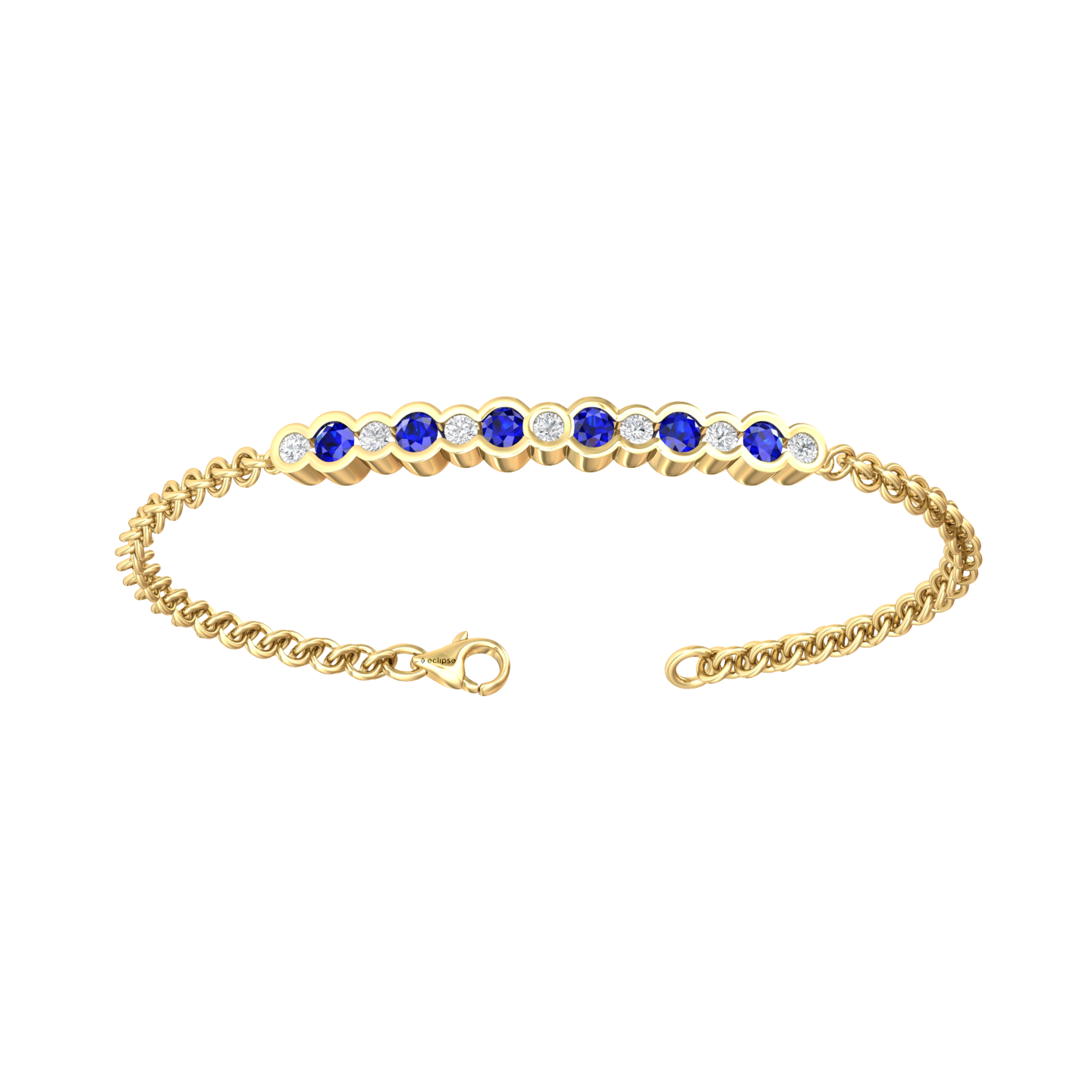 Eclipse Collection Sapphire and Diamond Bracelet  Gardiner Brothers   