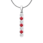 Eclipse Collection Ruby and Diamond Stick Pendant  Gardiner Brothers 18ct White Gold  