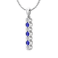 Eclipse Collection Sapphire and Diamond Stick Pendant  Gardiner Brothers   