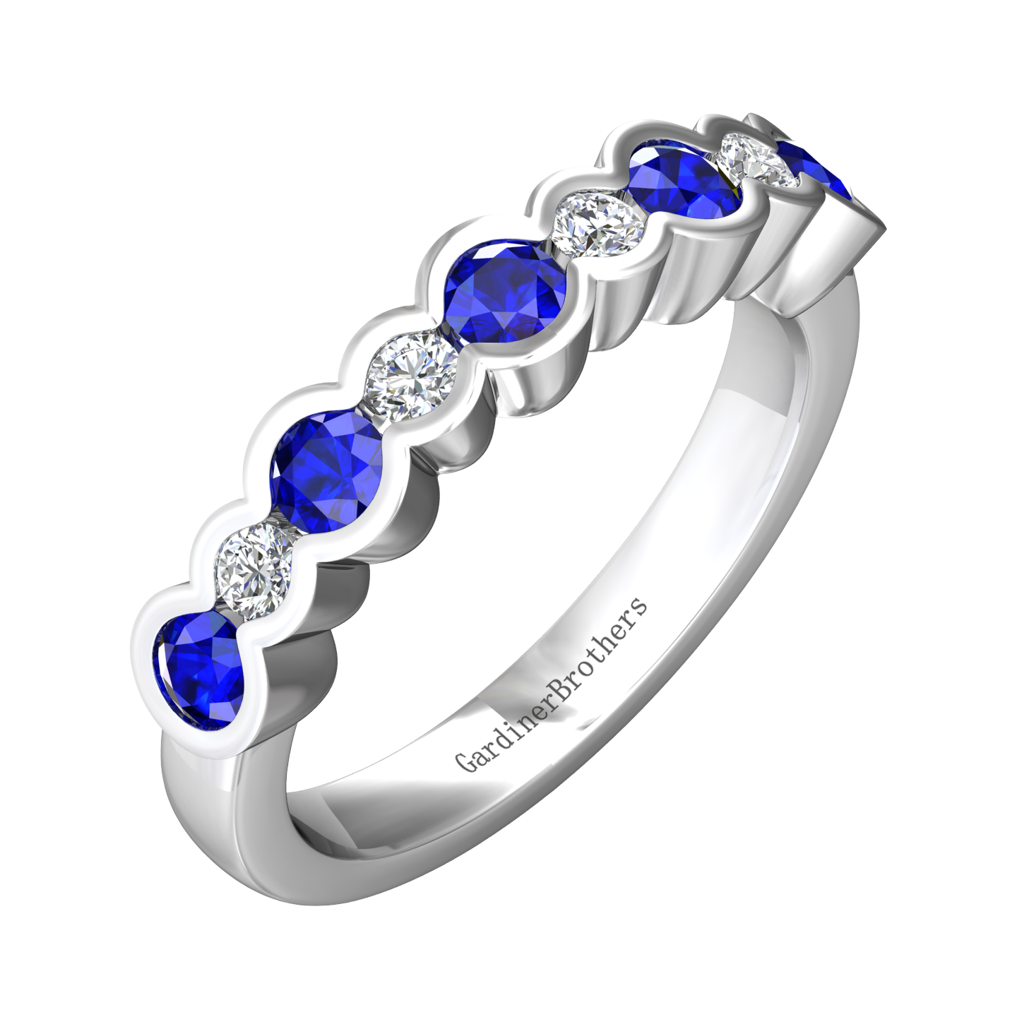 Eclipse Collection Sapphire and Diamond Ring  Gardiner Brothers   