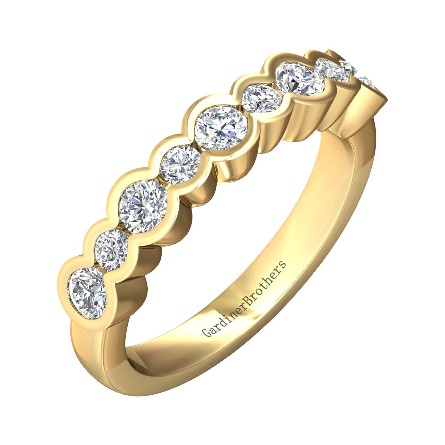 Eclipse Collection All Diamond Ring  Gardiner Brothers 0.25cts 18ct Yellow Gold 