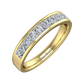 Princess Cut 9 Stone Diamond Wedding Band  gardiner-brothers 0.12cts 18ct Yellow Gold 