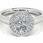 Oval Shape Aurora Diamond Halo Style Ring  Gardiner Brothers   