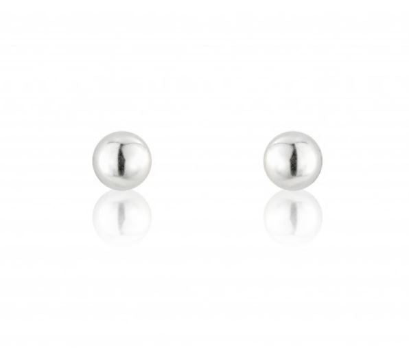 White Gold Ball Earring  Gardiner Brothers   