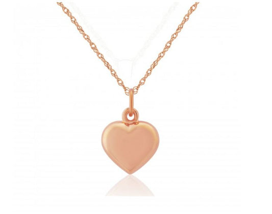 Rose Gold Heart Style Pendant  Gardiner Brothers   