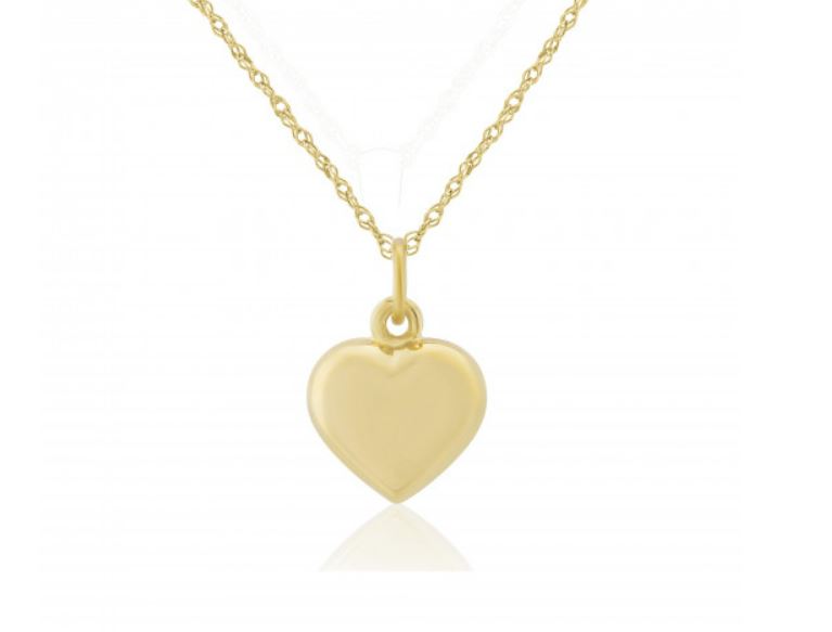 Yellow Gold Heart Style Pendant  Gardiner Brothers   